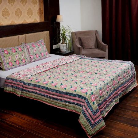 Rose Meadow Jaipuri Quilt